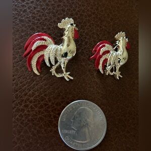 2 Rooster Pins